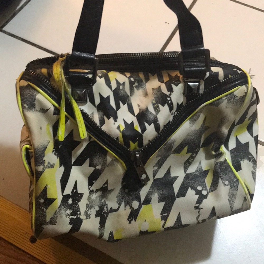 L.A.M.B. Acid houndstooth Worthington bag